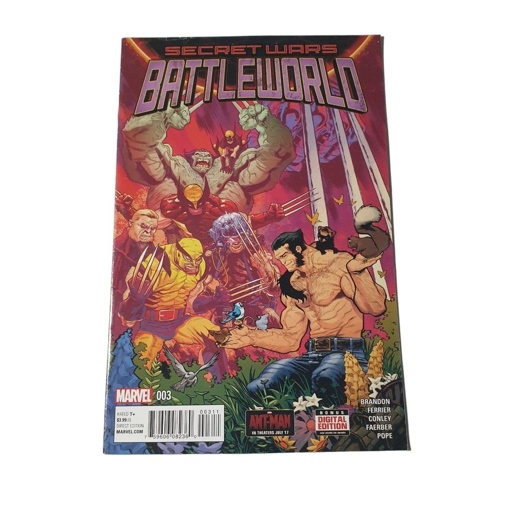 Battleworld 3 Marvel Comic Book Sept 2015 Collector Bagged Boarded Modern